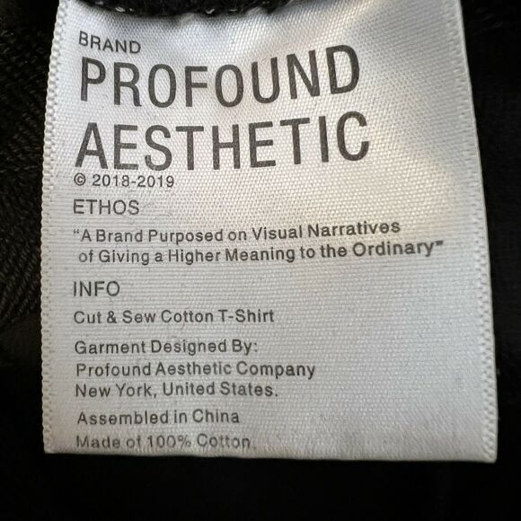 Profound Aesthetic PRFND Tape Sweatpants Black Size‎ Medium - Picture 7 of 8